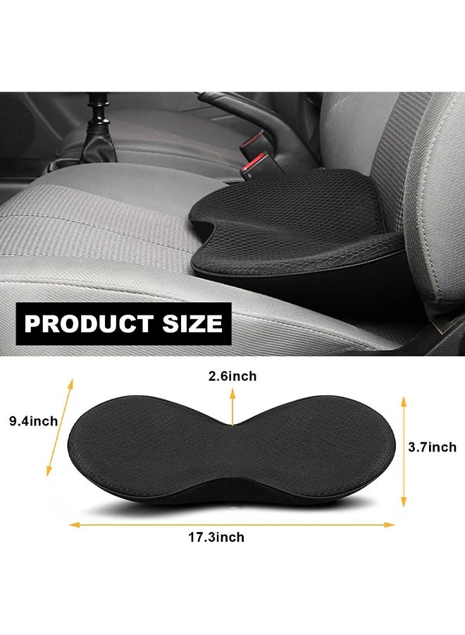 MLADEN Car Seat Cushion, Auto Memory Foam Wedge Seat Pad, Sciatica Tailbone Low Back Pain Relief Pillow for Driver, Breathable Non Slip Orthopedic Support Pad, Car Accessories (Black) - Image 2
