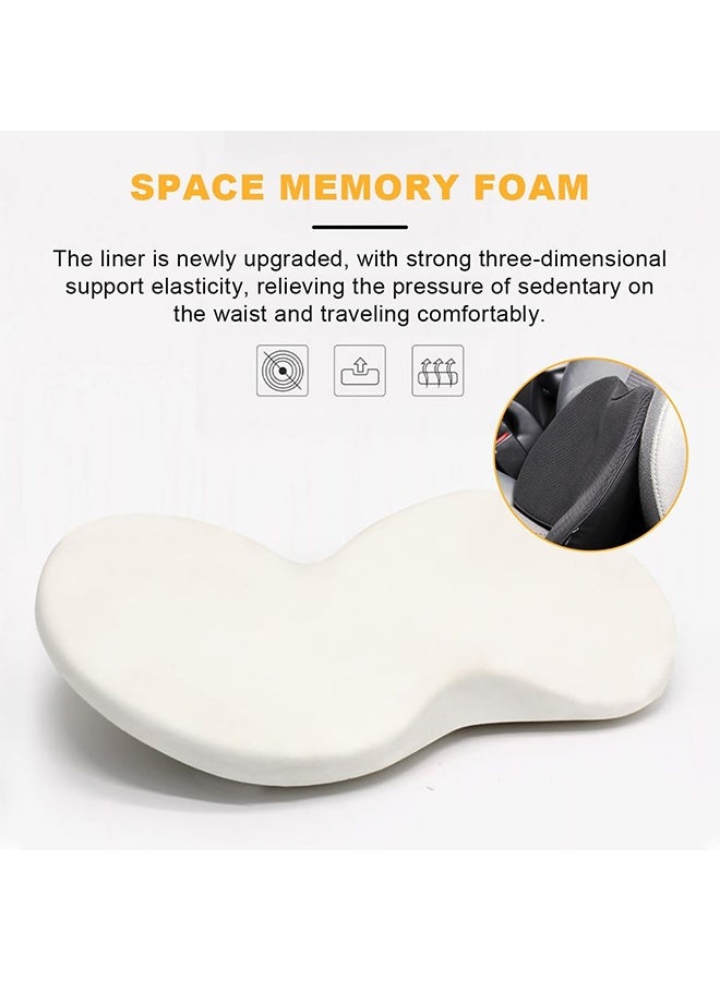 MLADEN Car Seat Cushion, Auto Memory Foam Wedge Seat Pad, Sciatica Tailbone Low Back Pain Relief Pillow for Driver, Breathable Non Slip Orthopedic Support Pad, Car Accessories (Black) - Image 5