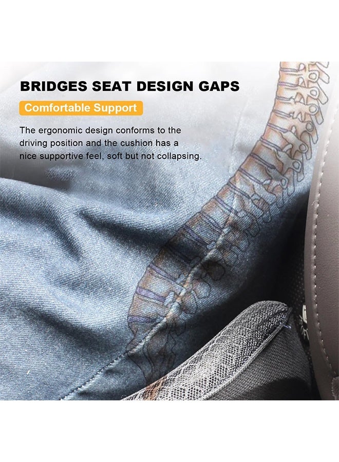 MLADEN Car Seat Cushion, Auto Memory Foam Wedge Seat Pad, Sciatica Tailbone Low Back Pain Relief Pillow for Driver, Breathable Non Slip Orthopedic Support Pad, Car Accessories (Black) - Image 3