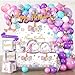 cocomigo 246PCS Unicorn Birthday Decorations Set AllinOne Party Supplies Pack with 20 Plates Purple Unicorn Party Supplies for Girl Birthday Party Serves 20 Guests - Image 3
