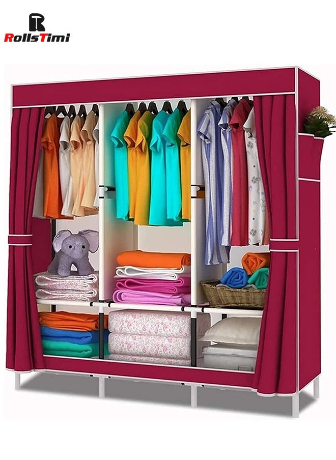 Portable Wardrobe Organizer Red 105x156x44cm - pzsku/Z4508EA467883DC07E63BZ/45/_/1728721374/2907c201-3284-4a79-9d68-3cb54e595328