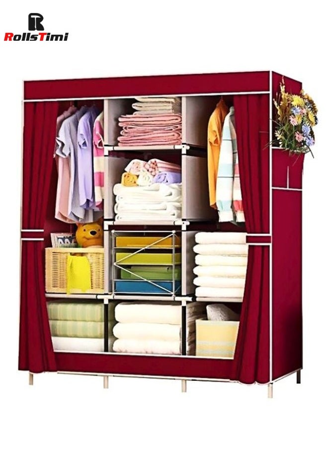 Portable Wardrobe Organizer Red 105x156x44cm - pzsku/Z4508EA467883DC07E63BZ/45/_/1728721426/d7918741-254f-4b6a-b53d-eade7ccfbf66