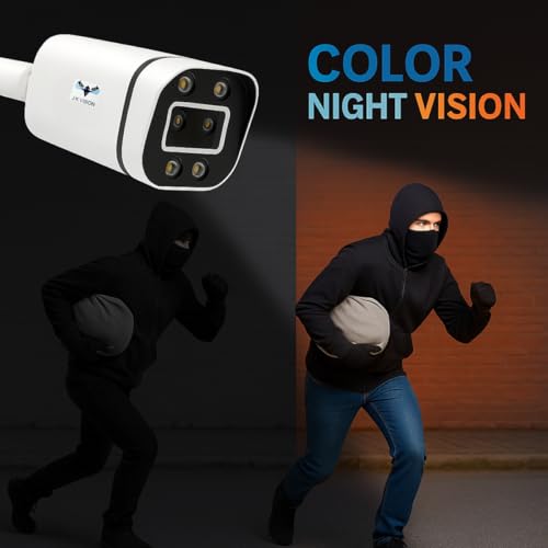 JK Vision 2MP Bullet Color Night Vision Day/Night 24 Hour Full Color Vision 1080P Full HD AHD Bullet CCTV Surveillance Camera Compatible with All 2MP and Above AHD Supporting DVRs, 1 Piece - Image 4