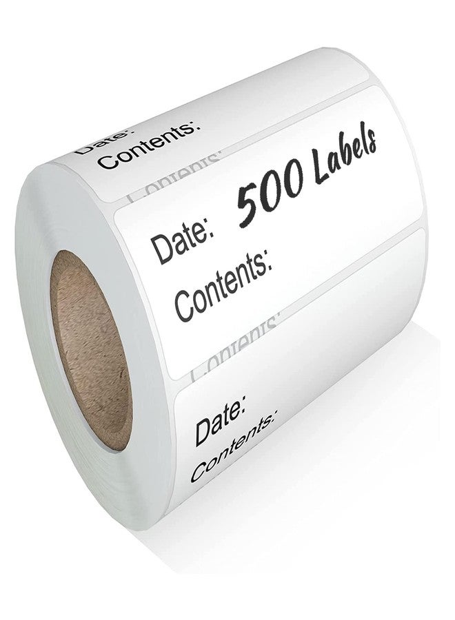 Labelebal 500pcs Food Labels,1 x 3 Inch Freezer Labels Removable for Food Containers, Mason Jar, Water/Oil/Tear Resistant,No Residue Food Storage Labels Perfect for Kitchen - Image 1