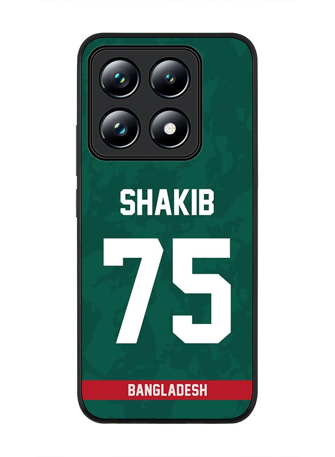Stylizedd For Xiaomi 14T pro Case,Slim fit Camera Protection, Shockproof Thin Phone cover - Bangladesh Shakib Al Hasan, Jersey No 75 - Image 1
