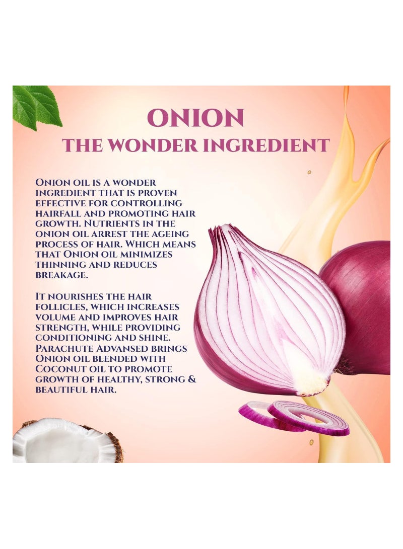 باراشوت زيت للشعر بجوز الهند غني بالبصل - 300 مل - Image 3