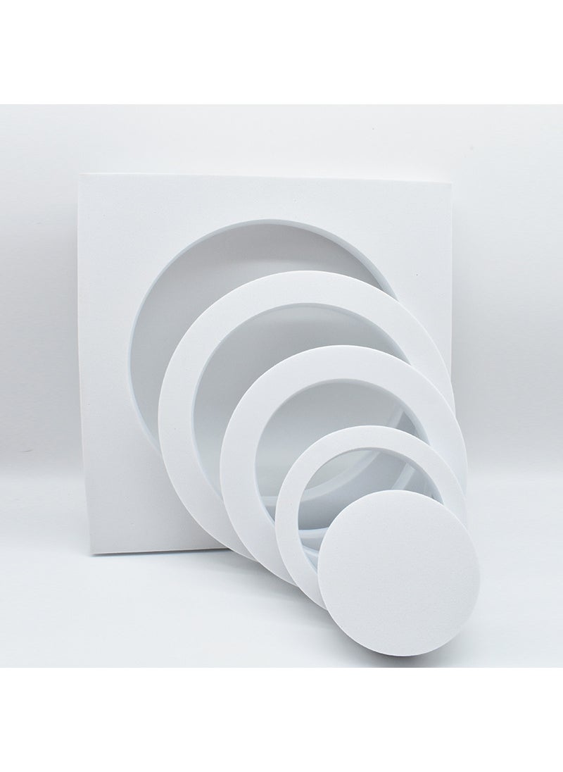 Generic - Photo props Photographic background board Photographic ornaments Geometric beauty accessories Photographic foam backgroundCube circle combination White Cube circle combination White - Image 1