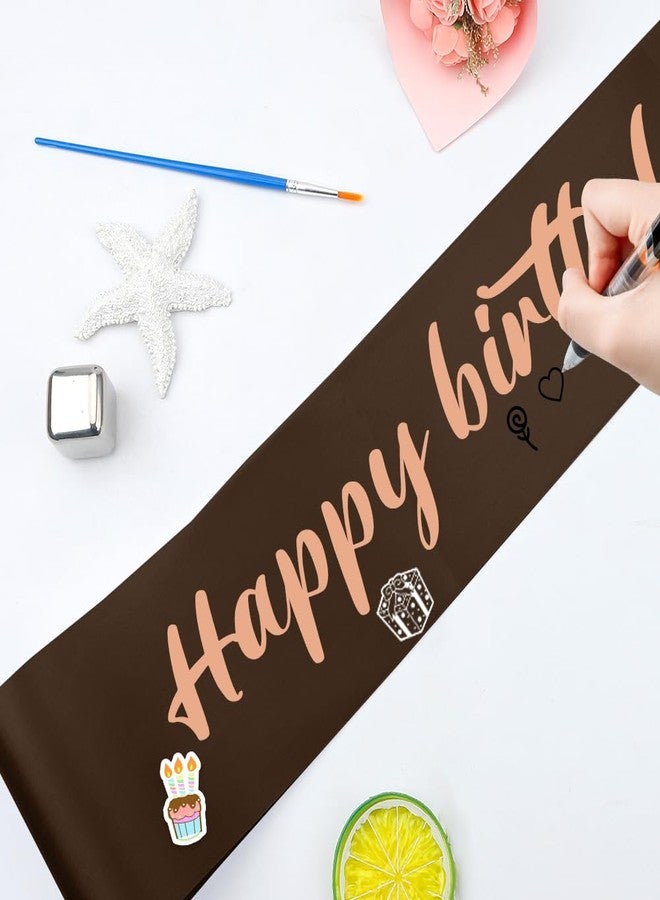 MDOZQ 12 Pcs Blank Satin Sash Party Favors - Brown Satin Sashes for Birthday, Wedding, Graduation, DIY, Beauty Pageant, Hen Party, Homecoming - Image 4