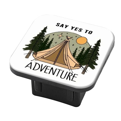 PATBIXES Hitch Cover Fits for 2Inch HitchSay Yes to Adventure Trailer Hitch Cover Tube Plug InsertCar Exterior Accessories Receiver Tube Hitch Plug - Image 1