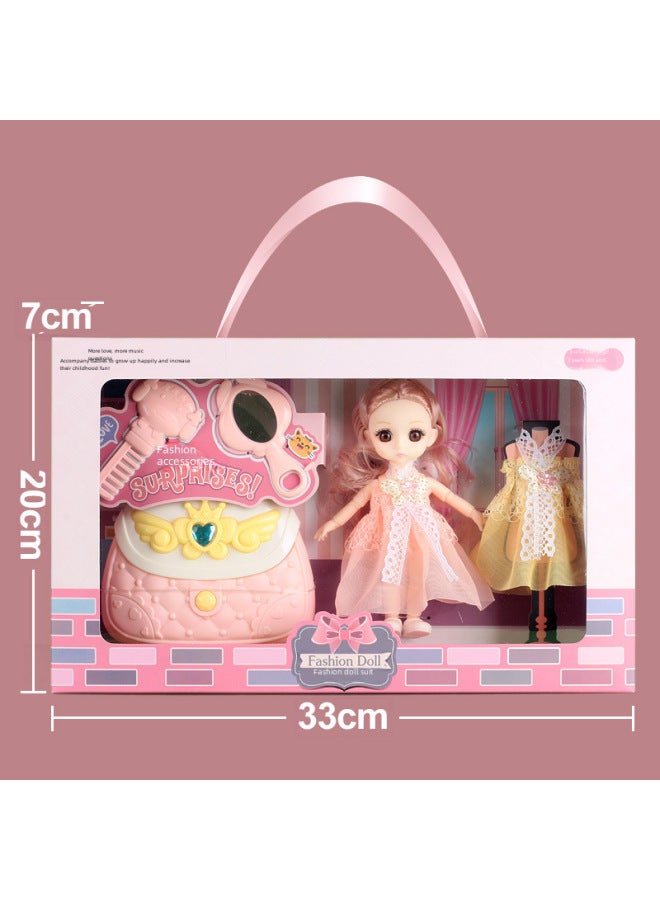 Women's Barbie Princess Doll Gift Box Children's Girl Doll Set Girls Toy Dolls Outfits Changeable Dress Up Dolls For Girls-Color: Red Purple Doll Gift Box - Image 4