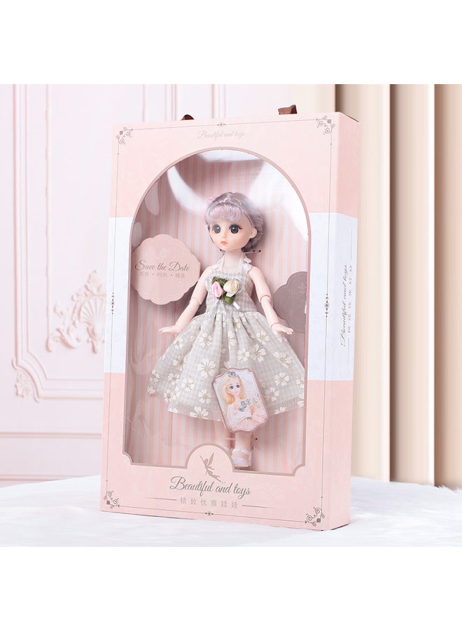 Women's Barbie Princess Doll Gift Box Children's Girl Doll Set Girls Toy Dolls Outfits Changeable Dress Up Dolls For Girls-Color: Red Purple Doll Gift Box - Image 5