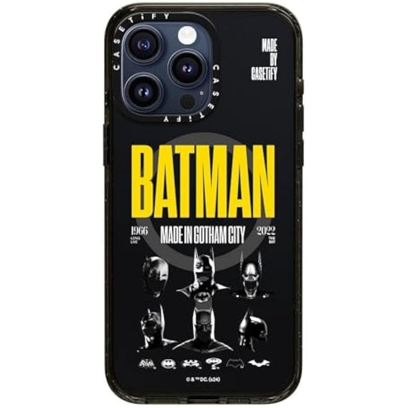 Casetify Impact iPhone 15 Pro Max Case 【Batman Co-Lab / 4X Military Grade Drop Tested / 8.2ft Drop Protection/Compatible with Magsafe】 - Made in Gotham City - Clear Black - Image 2