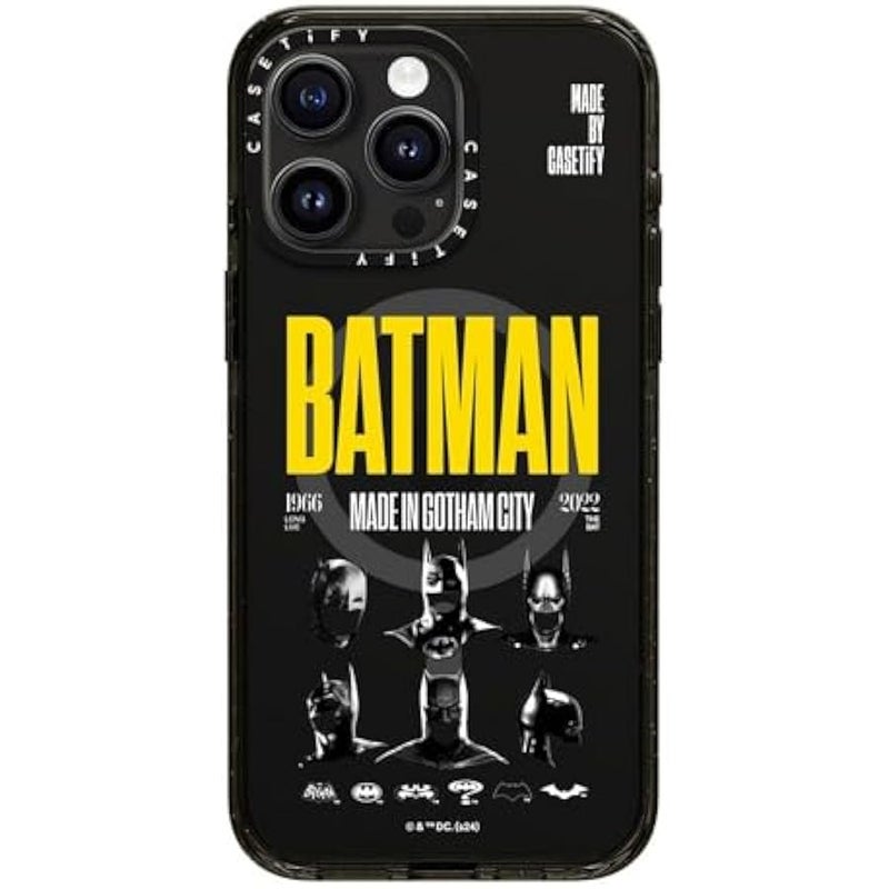 Casetify Impact iPhone 15 Pro Max Case 【Batman Co-Lab / 4X Military Grade Drop Tested / 8.2ft Drop Protection/Compatible with Magsafe】 - Made in Gotham City - Clear Black - Image 4