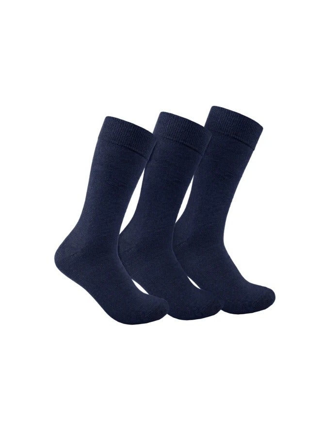 STITCH STITCH Women's Pack of 3 Classic Plain Casual Socks 