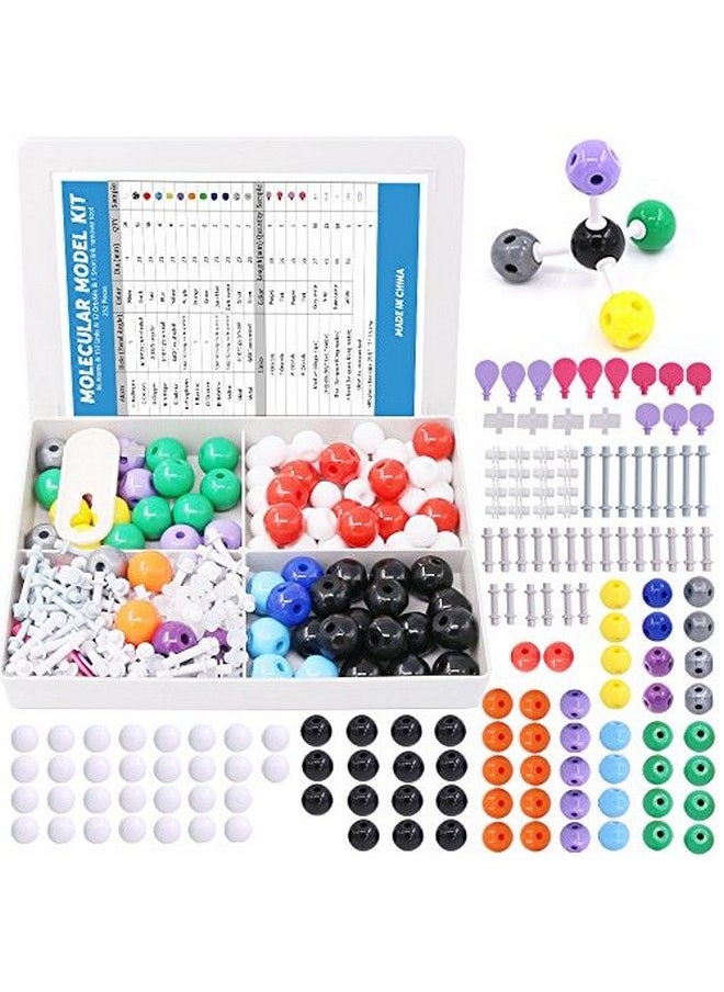 Swpeet 252 Pcs Molecular Model Kit For Inorganic & Organic Molecular Model Teacher And Student Kit  86 Atoms & 153 Links & 12 Orbitals & 1 Short Link Remover Tool  - Image 1