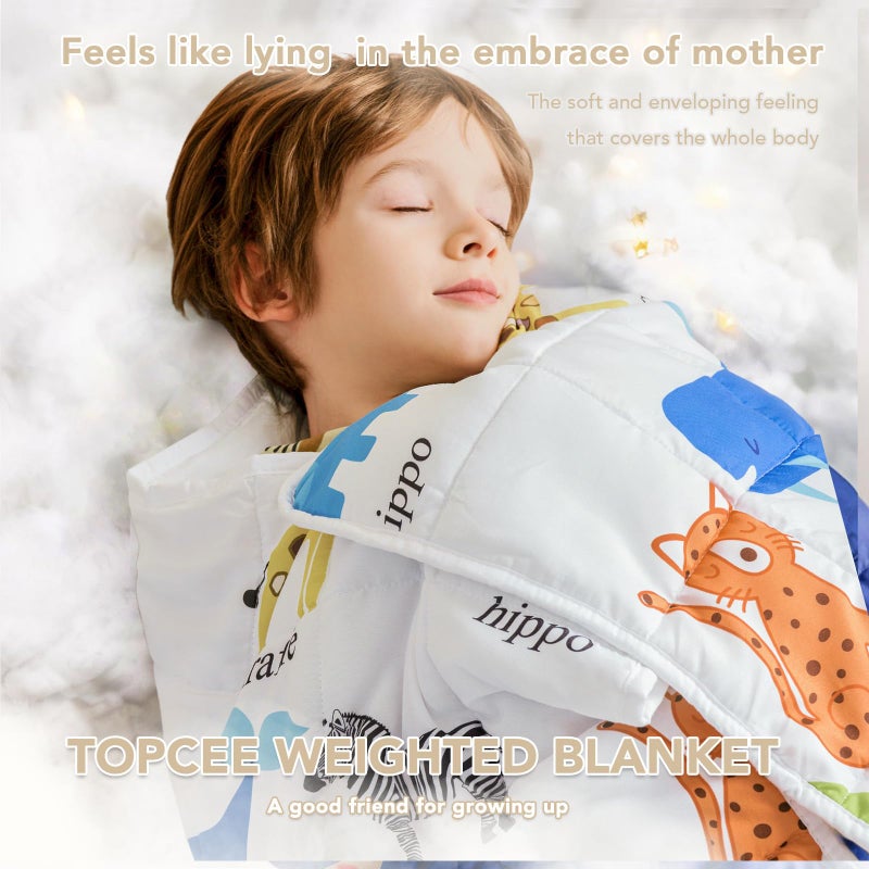 Topcee Weighted Blanket (3 lbs, 36" x 48") Cooling Throw Heavy Blanket for Sleeping Apply to 20-40 lbs, Soft Thick Breathable Blanket with Glass Bead, Easy Care - Image 3