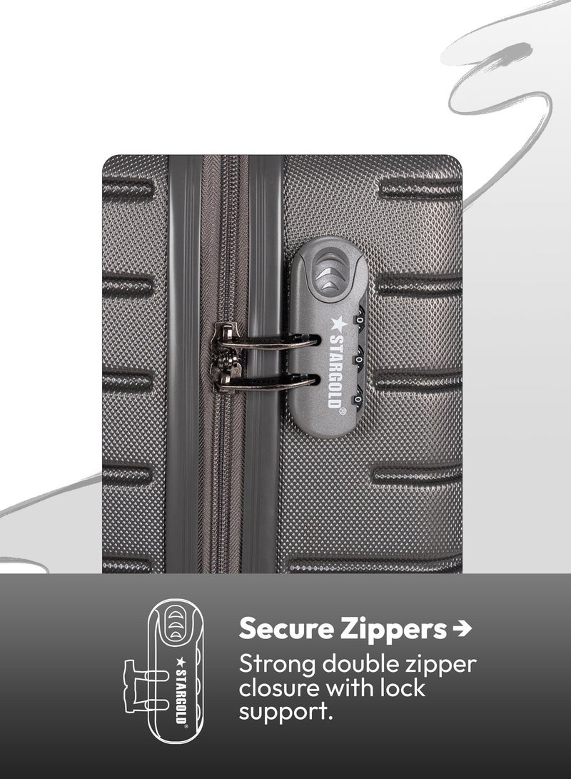 Stargold Hardside Spinner 4 Wheels Luggage Trolley With Number Lock - Image 3