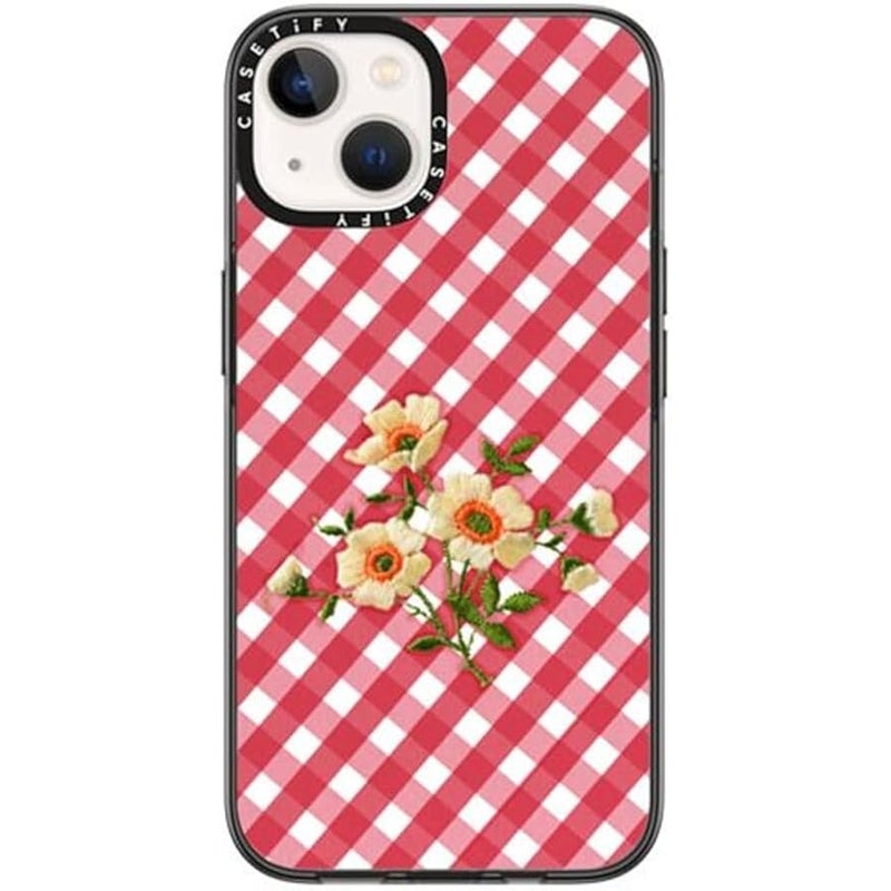 Casetify Compact Case for iPhone 14 【2 x Military Grade Drop Test/4ft Drop Protection】 - Picnic Blanket - Black