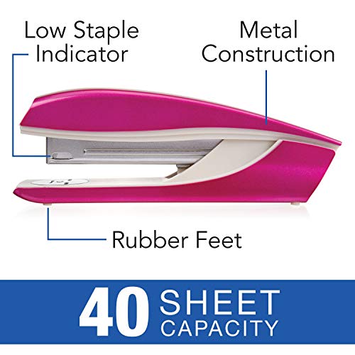 Swingline Stapler, NeXXt Series Wow, Desktop Stapler, 40 Sheet Capacity, Pink (55047023) - Image 2