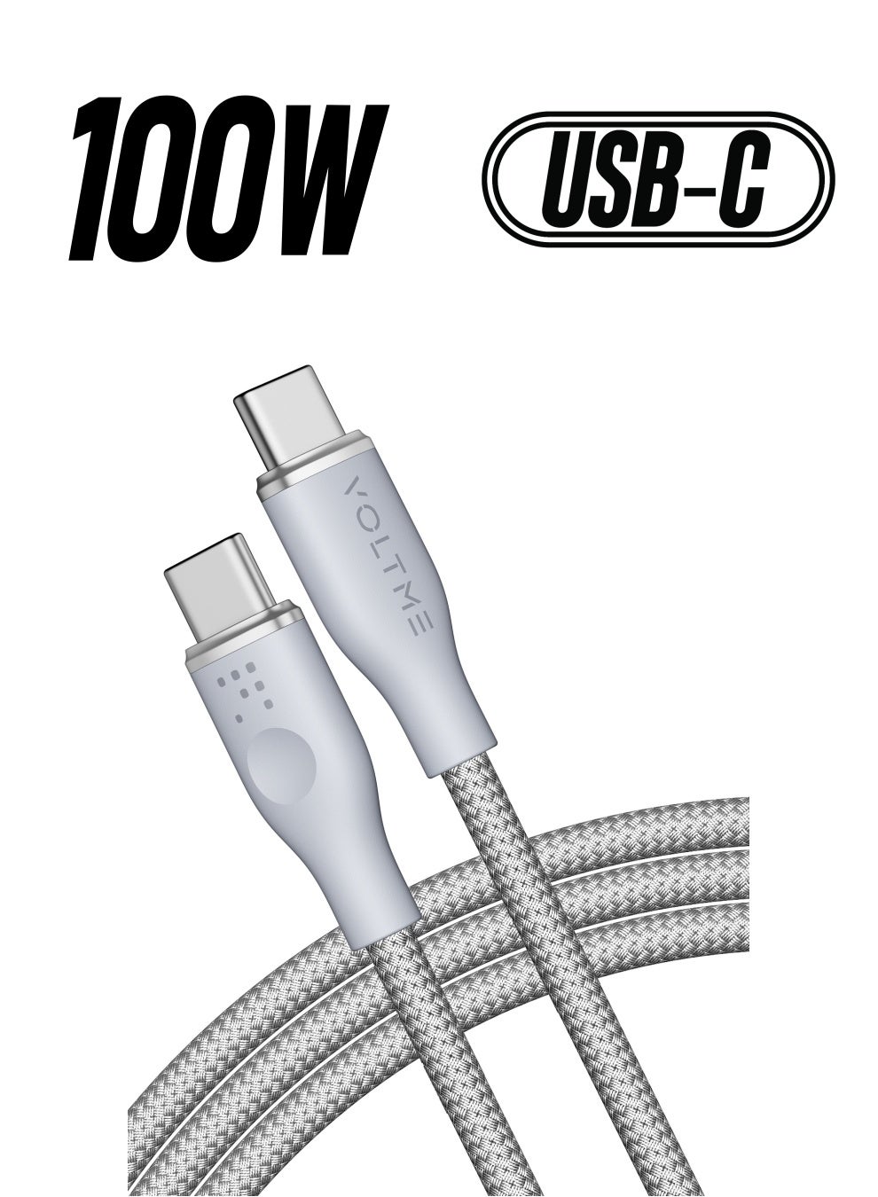 100W USB C to USB C Fast Charging Cable 1m/3.3ft, Dual Nylon Braided PD 5A Type-C Charger Cord, Compatible with iPhone Air, iPhone 17/17 Pro/17 Pro Max, 16/15 Series, iPad Pro/Air, MacBook Pro/Air 2023, Samsung Galaxy S25/S24/S23 Ultra, Huawei P60, Xiaomi 14/13, Google Pixel 9/8, Dell XPS, Lenovo ThinkPad X1, Asus ROG, HP Spectre, LG, Tablets, Nintendo Switch and More - Grey