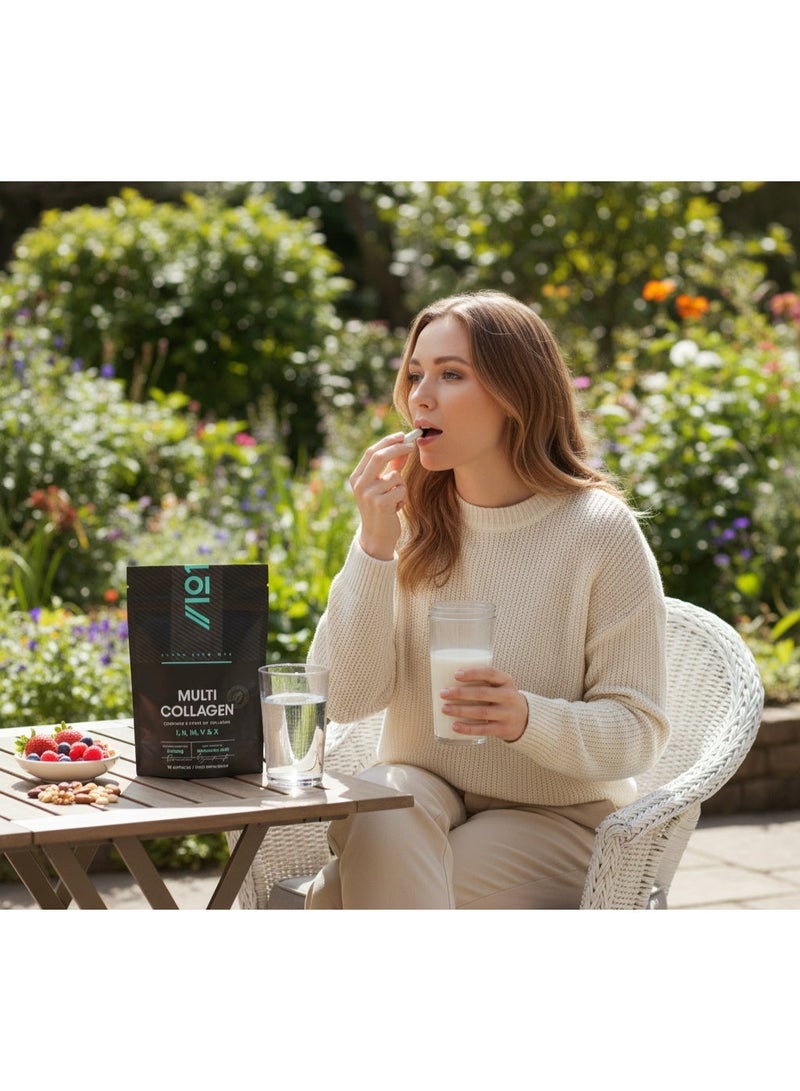 ALPHA01 Multi Collagen 2400 mg – Supports Skin, Hair, Nails & Joint Health, Made in UK, 90 Capsules - Image 5