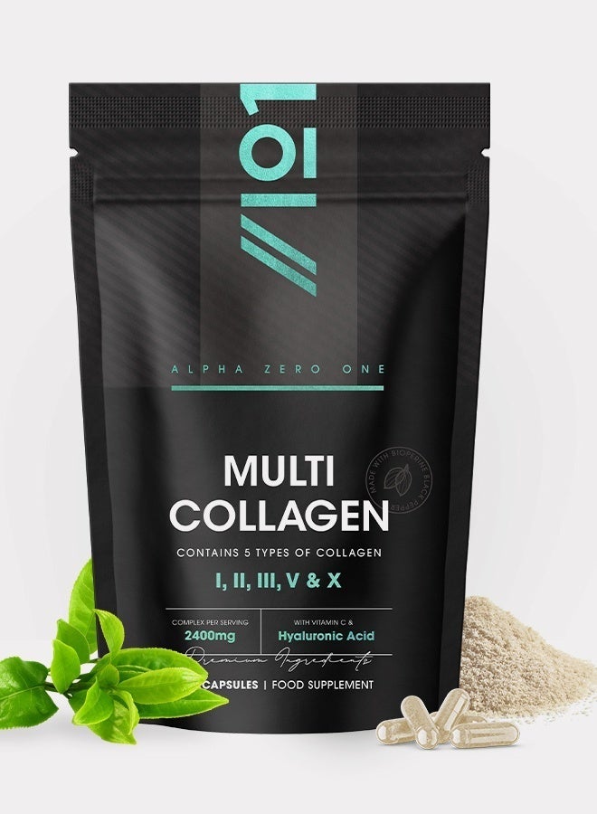 ALPHA01 Multi Collagen 2400 mg – Supports Skin, Hair, Nails & Joint Health, Made in UK, 90 Capsules - Image 2