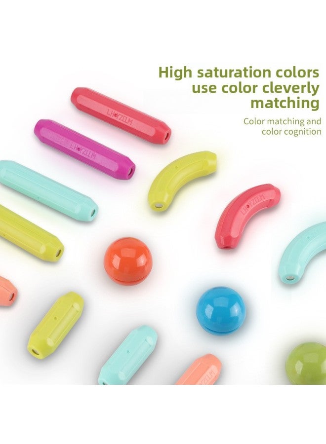 Children's Variety Magnetic Bar Suit Magnetic Building Blocks Large Particle Magnet Intelligence Toys Assembled Early Education Puzzle-Color:Magnetic Rod 50 Pieces - Image 5
