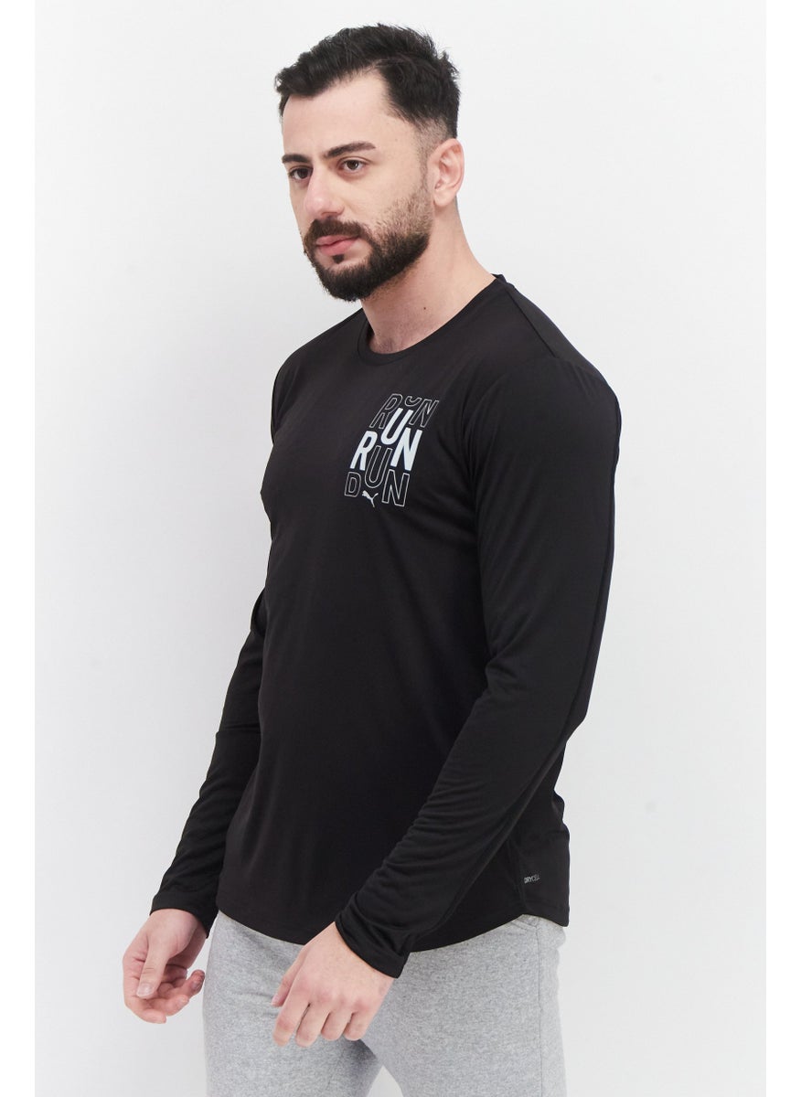 PUMA - تي شيرت رياضي مناسب للجري للرجال، أسود - Image 1
