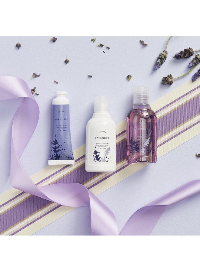 Thymes Thymes Travel Set and Beauty Bag - Contains Body Wash, Body Lotion & Hand Cream - Lavender - Image 4