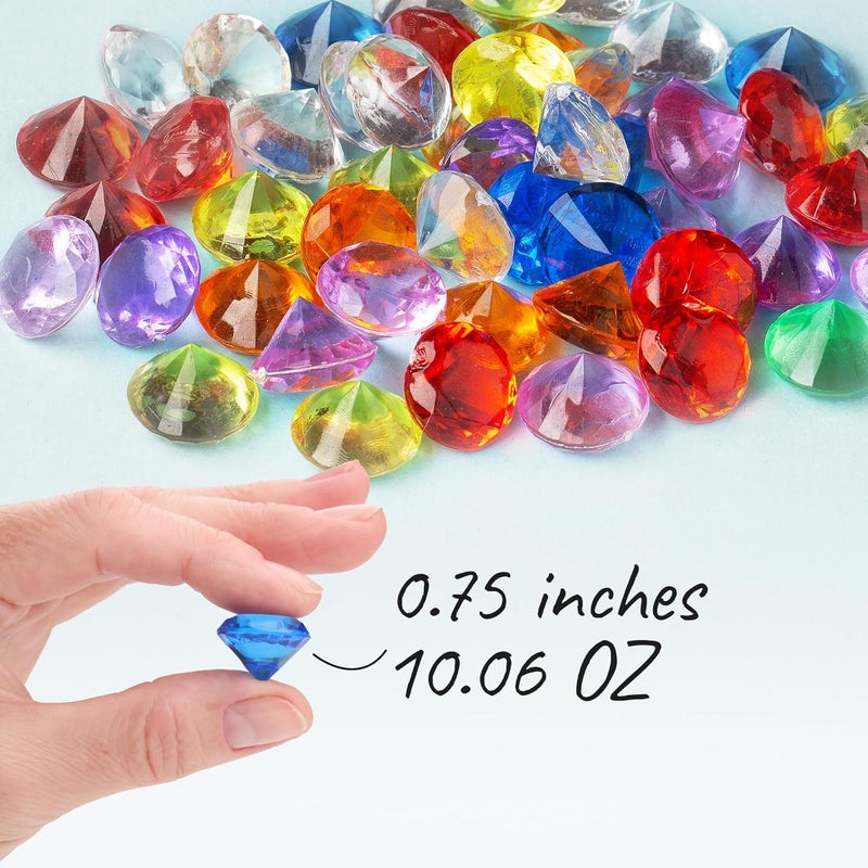 Entervending أحجار كريمة للحرف اليدوية – أحجار ألماس كبيرة للحرف اليدوية – 10.6 أونصة – لملء الأواني – زينة للطاولة – أحجار مزيفة لخزانات الأسماك – جواهر للحرف اليدوية - Image 2