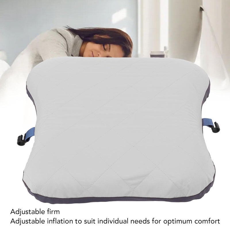 Inflatable Lumbar Pillow, Adjustable Firm Waist Support Pillow Support Lower Back Comfort, Lightweight Foldable Great for Travels and Daily Use (Grey) - Image 5