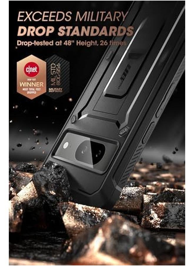 SupCase - For Google Pixel 8A Case With Stand And Belt Clip Unicorn Beetle Pro Built In Screen Protector Military Grade Protection Heavy Duty Rugged Kickstand Phone Case For Pixel 8A Black - Image 1