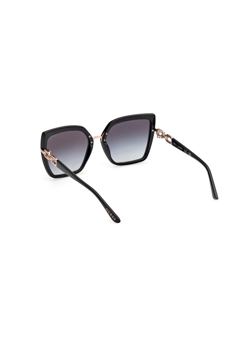 GUESS نظارات شمسية للنساء من غيس، إطار كامل بلاستيكي على شكل فراشة مع حماية من الأشعة فوق البنفسجية - Image 5