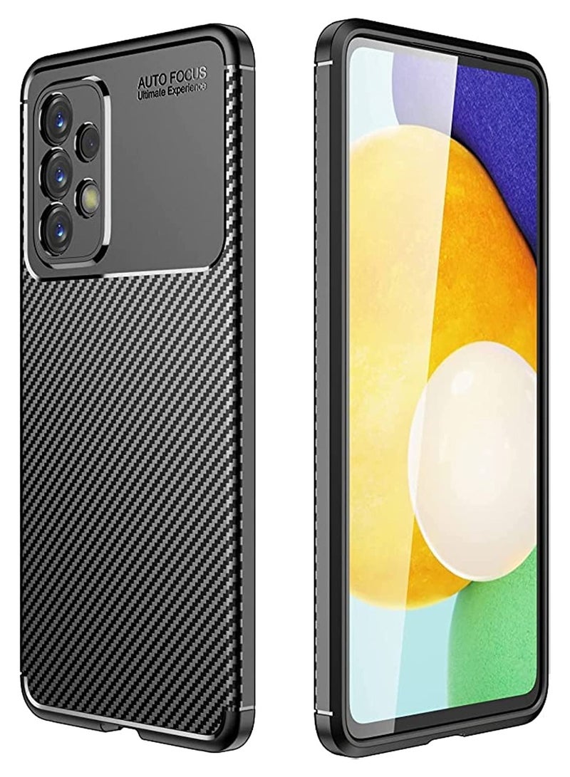 UNBLACK Compatible with Samsung Galaxy A53 Autofocus Carbon Fiber Case Anti Protection (Black)