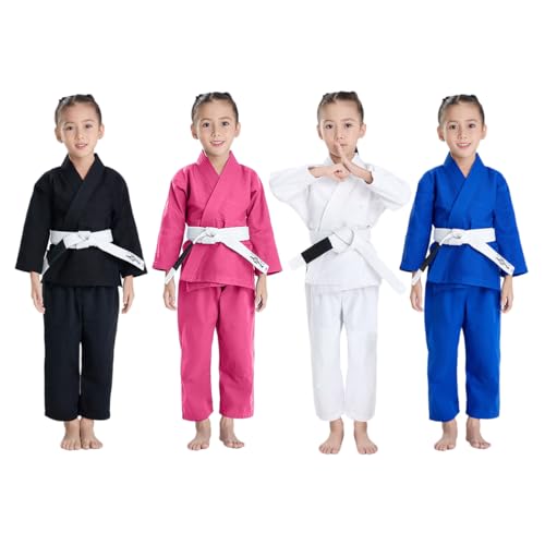 JUST YEARN Kids BJJ GI, Youth IBJJF Children’s Students Brazilian Jiujitsu Gi kimono Pre-washed Fabric Belt Not Included. - Image 4