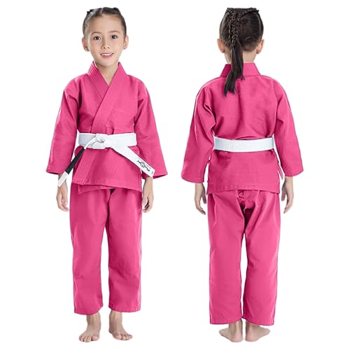 JUST YEARN Kids BJJ GI, Youth IBJJF Children’s Students Brazilian Jiujitsu Gi kimono Pre-washed Fabric Belt Not Included. - Image 5