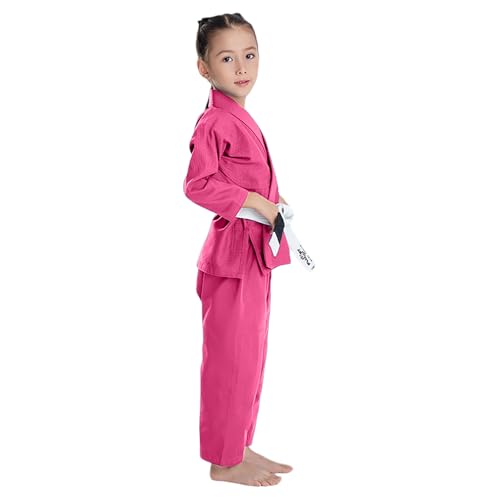 JUST YEARN Kids BJJ GI, Youth IBJJF Children’s Students Brazilian Jiujitsu Gi kimono Pre-washed Fabric Belt Not Included. - Image 3