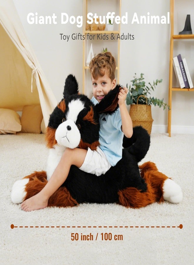 AmyToo Giant Dog Stuffed Animals, Soft Large Dog Plush, Bernese Mountain Dog Stuffed Animal, Toy Gifts for Kids & Adults, 4.5 lbs, 40 inch - Image 3
