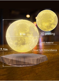 Draxon Draxon moon light floating lamp 3D printing magnetic levitating geometry lamps for decor, creative cool gift, has 16 colors 20 modes, room decor night light for bedroom home decoration(floating moon)  - Image 5