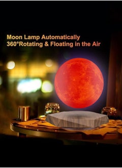 Draxon Draxon moon light floating lamp 3D printing magnetic levitating geometry lamps for decor, creative cool gift, has 16 colors 20 modes, room decor night light for bedroom home decoration(floating moon)  - Image 4