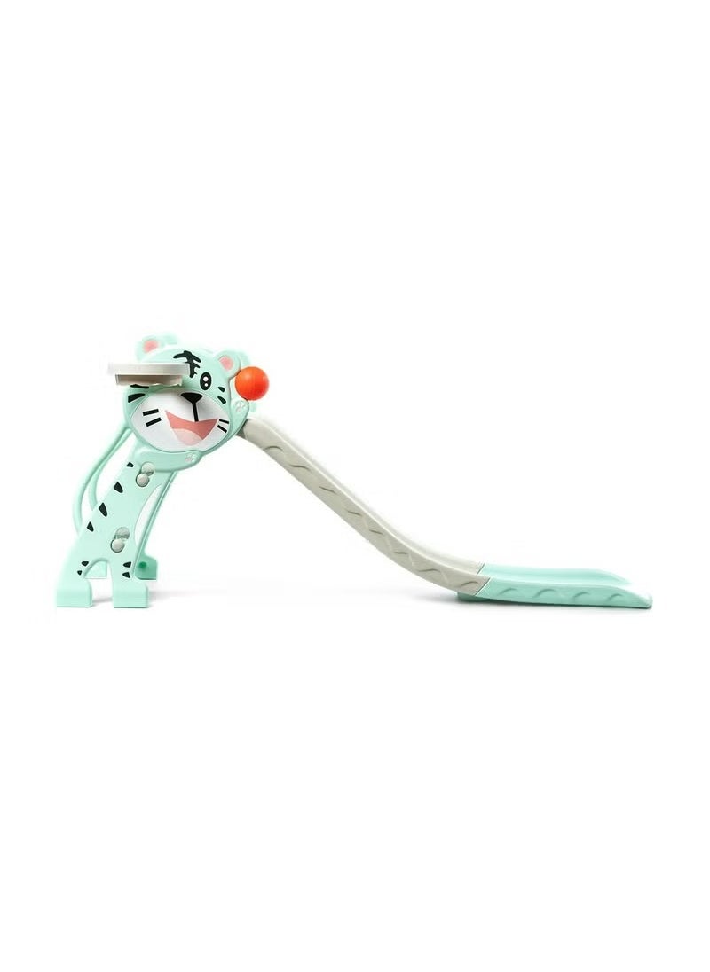 FULL JOY - Foldable Slide With BasketBall ,Turquoise - Image 1