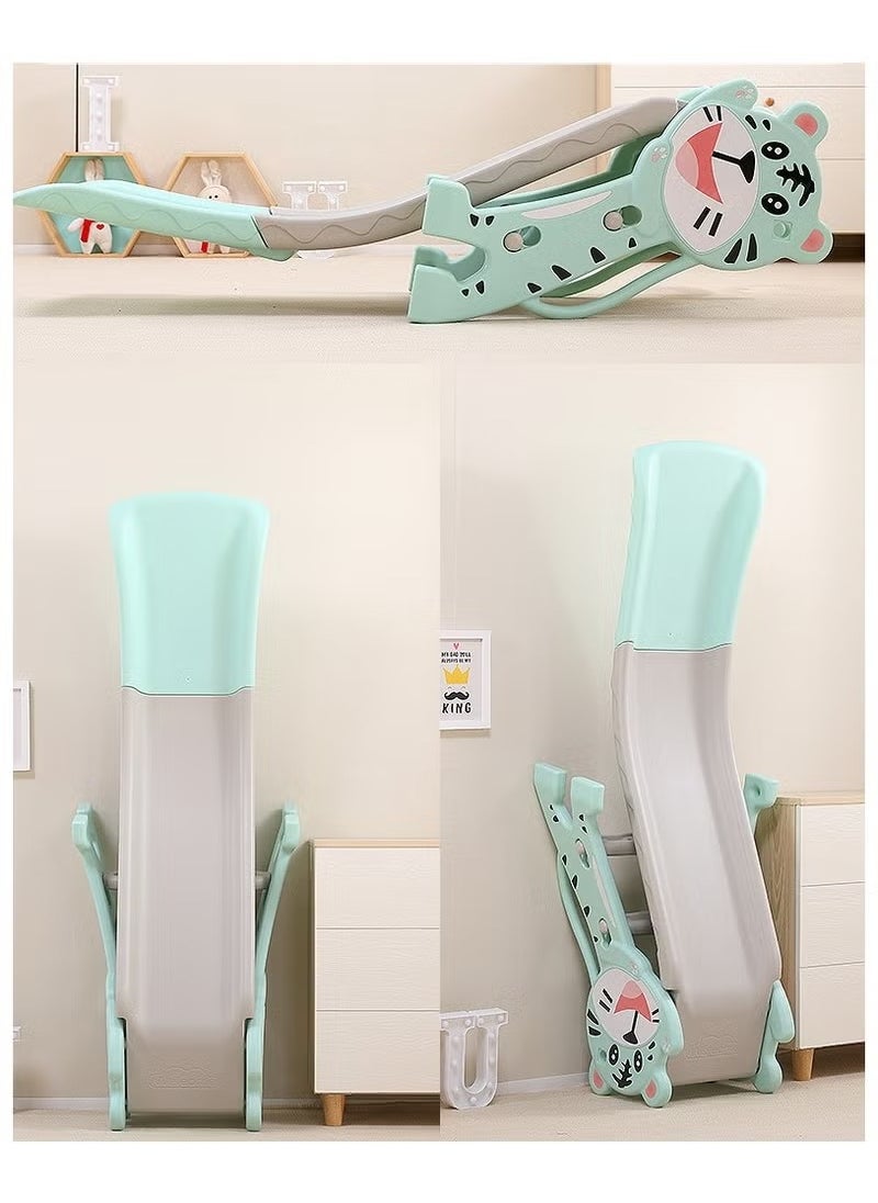 FULL JOY - Foldable Slide With BasketBall ,Turquoise - Image 1