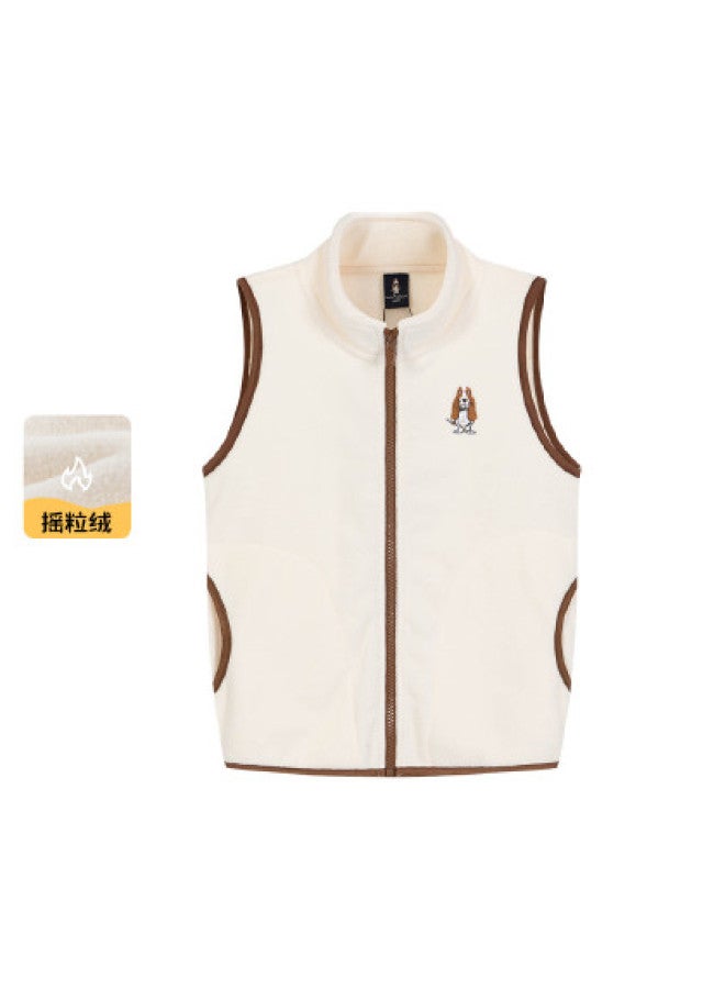 Hush Puppies Unisex Men's Women's Children's Vest Autumn Winter Vest Versatile Semi-high Collar Vest Casual Jacket - Image 1