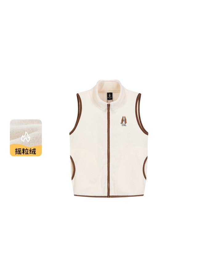 Hush Puppies Unisex Men's Women's Children's Vest Autumn Winter Vest Versatile Semi-high Collar Vest Casual Jacket - Image 2