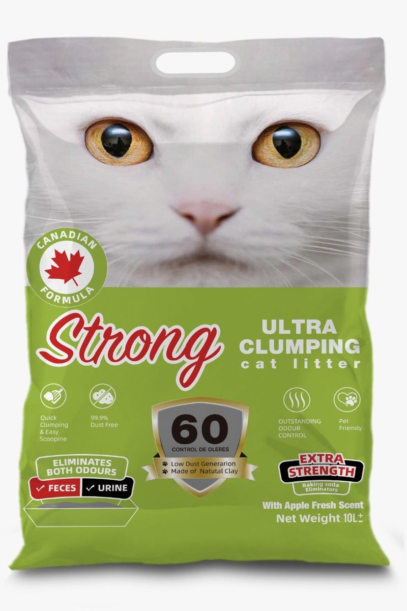 STRONG ULTRA CLUMPING CAT LITTER APPLE  25 L