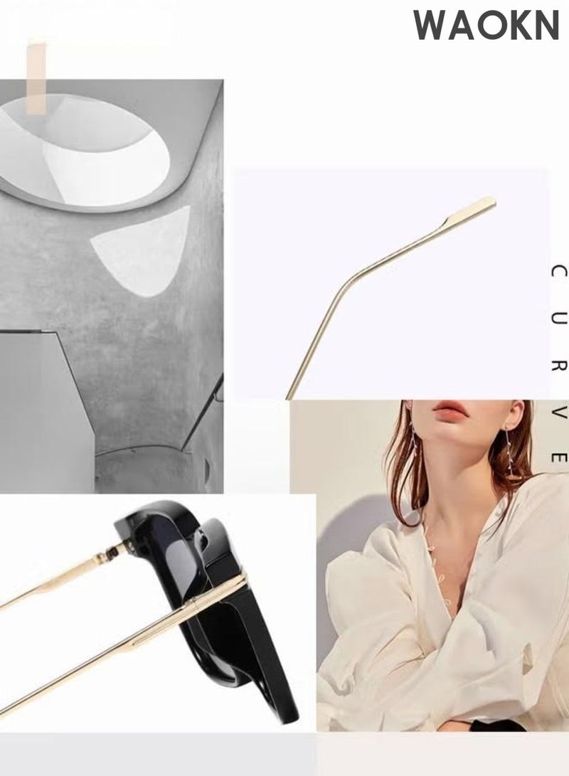 WAOKN Blue Light Blocking Glasses ,Computer Reading Gaming TV Phones Eyeglasses ,Fashion Anti Eyestrain UV Eyewear for Women Men,Box metal glasses, ultra lightweight and durable, not easily deformed, suitable for reading, computers, mobile phones and other electronic products. - Image 3