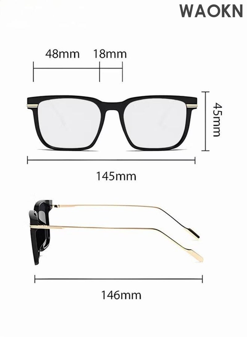 WAOKN Blue Light Blocking Glasses ,Computer Reading Gaming TV Phones Eyeglasses ,Fashion Anti Eyestrain UV Eyewear for Women Men,Box metal glasses, ultra lightweight and durable, not easily deformed, suitable for reading, computers, mobile phones and other electronic products. - Image 2