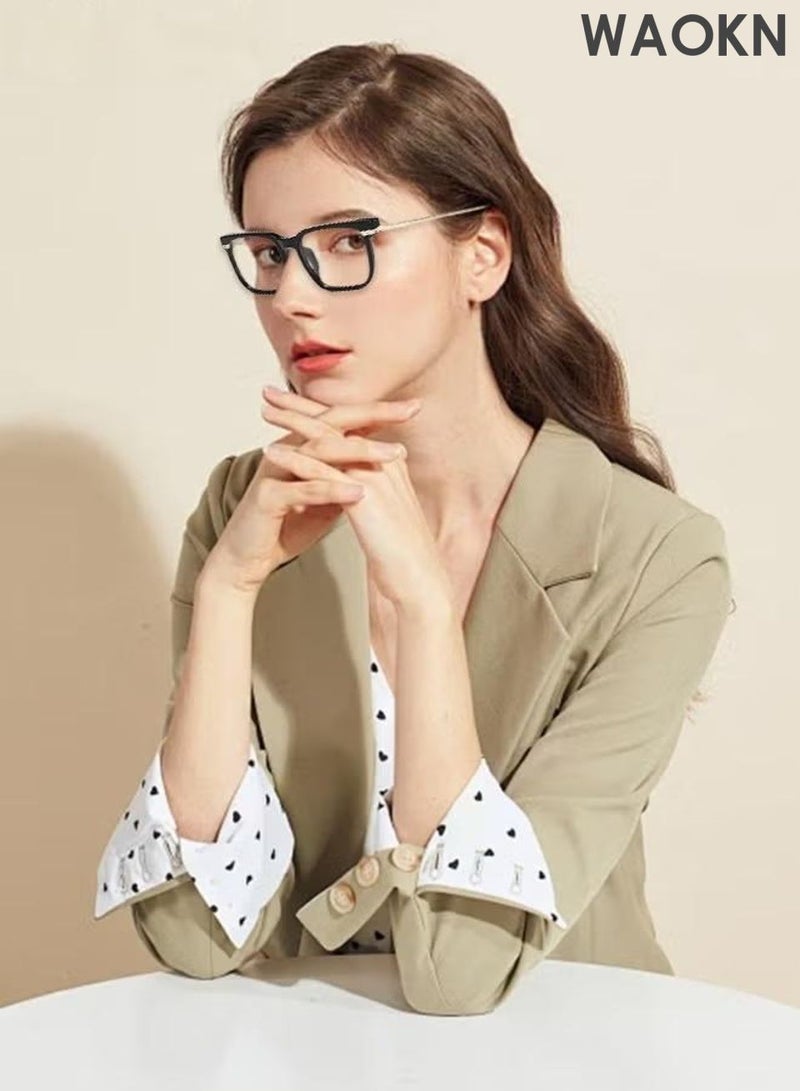 WAOKN Blue Light Blocking Glasses ,Computer Reading Gaming TV Phones Eyeglasses ,Fashion Anti Eyestrain UV Eyewear for Women Men,Box metal glasses, ultra lightweight and durable, not easily deformed, suitable for reading, computers, mobile phones and other electronic products. - Image 4