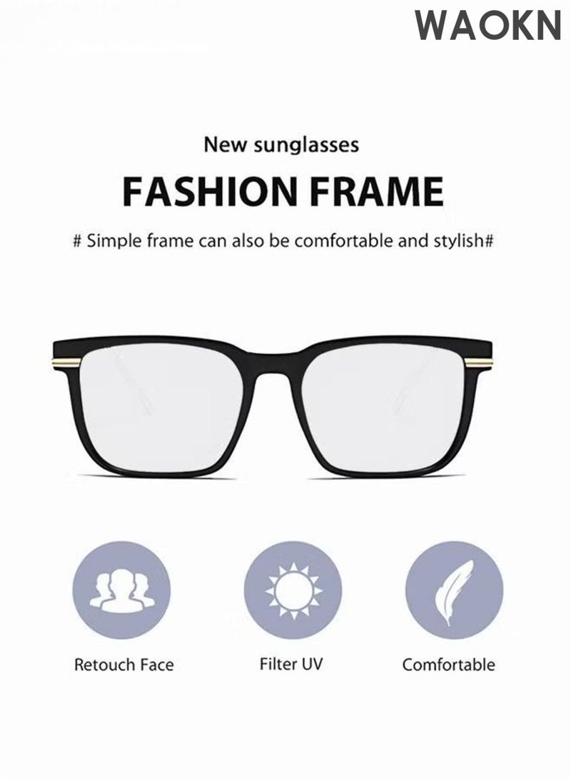 WAOKN Blue Light Blocking Glasses ,Computer Reading Gaming TV Phones Eyeglasses ,Fashion Anti Eyestrain UV Eyewear for Women Men,Box metal glasses, ultra lightweight and durable, not easily deformed, suitable for reading, computers, mobile phones and other electronic products. - Image 5
