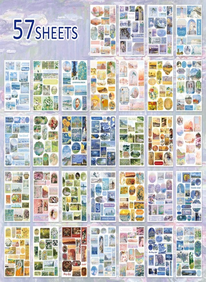 emmoolife Vintage Oil Painting Scrapbook Sticker, Journaling Supplies for Junk Journal, 500+ Scrapbooking Washi Stickers & 25 Ephemera Papers Art Scrapbook Supplies for Adults Teens Women Girls Junk Journal - Image 4